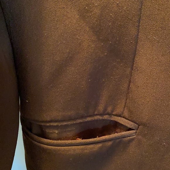 IN TRANSIT VINTAGE POLYESTER BROWN BLAZER SZ 10 - Picture 3 of 11